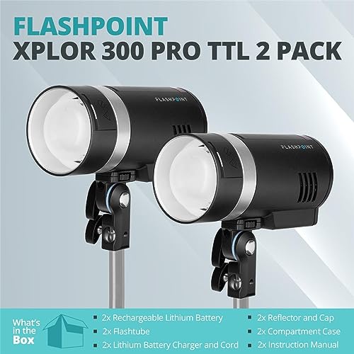 XPLOR 300 Pro TTL R2 Battery-Powered Outdoor Flash - 2 Pack - Thumbnail 2