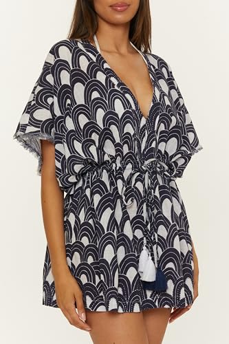 Trina Turk Women's Arches Pocket Tunic Dress, V-Neck, Casual, Beach Cover Ups2