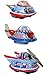 Alexander Taron Importer MS633 Collectible Toy-TIN Wind UP-Three Assorted Space Ships, Multi