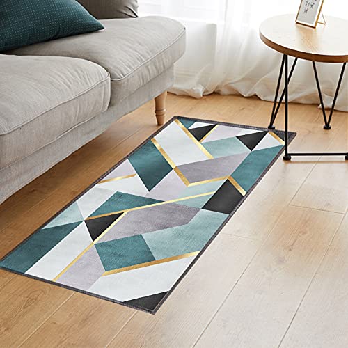 ELINHGO paillasson d Entree Interieur antiderapant Lavable Moderne Géométriques Tapis de Chambre pour Cuisine Couloir entrée Hall Salon Hall Chambre Salle de Bain Color E 40x140cm Cover
