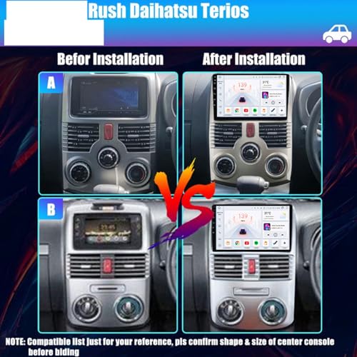 Radio estéreo Android con manos libres Bluetooth para renovar tu Daihatsu Terios 2