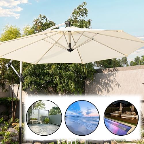 13ft Umbrella Replacement Canopy - Durable 8 Ribs Patio Umbrella Cover for Outdoor Use, Waterproof Fabric, UV Protection, Easy Installation, Perfect for Garden & Patio