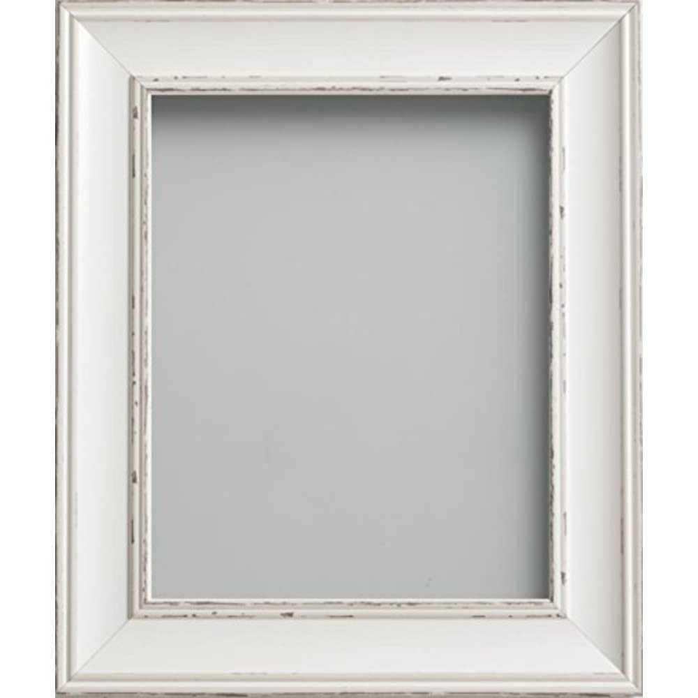 Frame Company Antique White Brooke White Photo Frame, 9X7 *Choice Of Size* Fitted With Real Glass