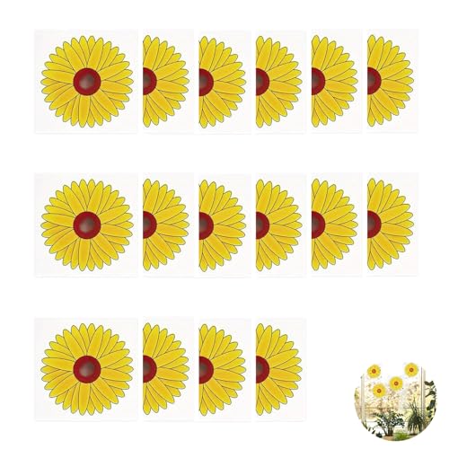 16 PCS Window Fly Traps Indoor for Home Use, Sunflower Style