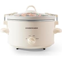 Slow Cooker, 4 Qt 304 Stainless Steel Electric Slow Cooker with Locking Lid&3 Settings Low/High/Warm Modes, Dishwasher&Non-Toxic Removable Ceramic Pot for Family&PartyBeige