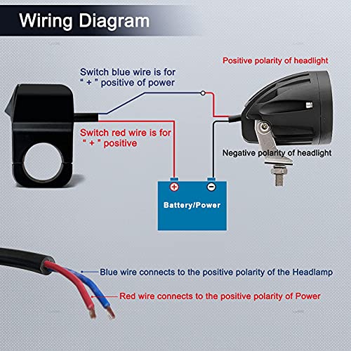 Motorcycle Handlebar Switch Waterproof Atv Handlebar Light Switch Aluminum Alloy Toggle Switch For Motorcycle Bike Atv Utv Scooters Fits 7/8"(22Mm) Handlebars 1 Piece #TOP5