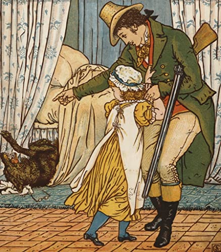 Cuadro Caperucita Roja Walter Crane lienzo decorativo para evocar recuerdos en el hogar 1
