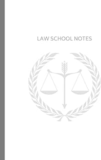Law School Notes: Study Notebook w/Cornell Style Notetaking, Weekly Reading Schedule, Assignments, and Case Study Briefing 16 Week Full Semester for Law Students