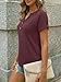 AUTOMET Womens Spring Tops 2026 Short Sleeve Shirts Henley Dressy Casual Blouses V Neck Fashion Tunics Trendy Flowy Clothing Burgundy M