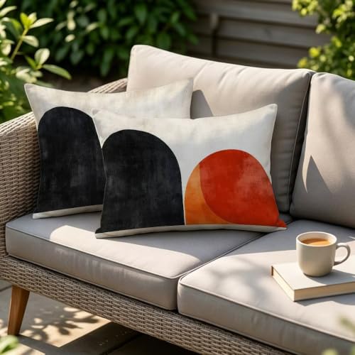 Housse de coussin extérieur imperméable 40x60cm résistante pour terrasse et balcon - 5