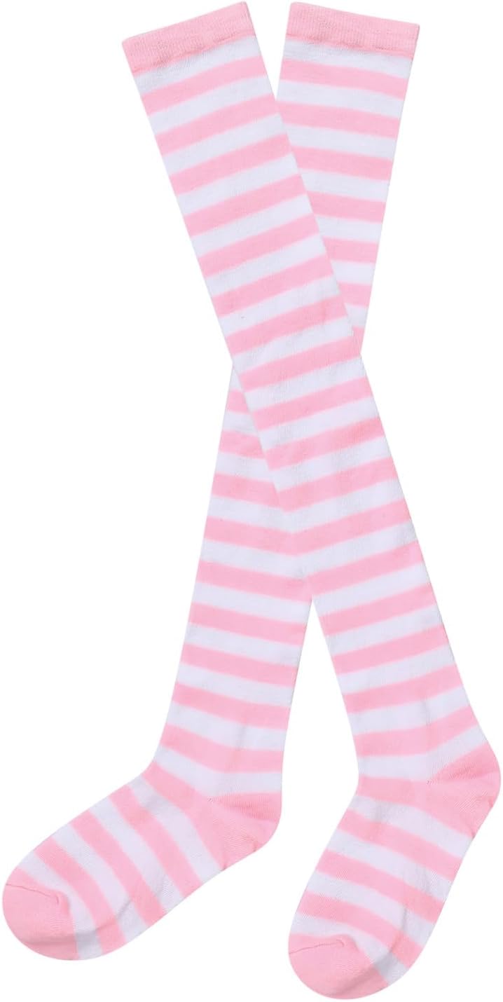 ABAFIP Women Cute Kawaii Anime Lingerie set Halter Strap Micro Bra Tiny Panty Garter Belt Striped Stockings 4Pcs Underwear