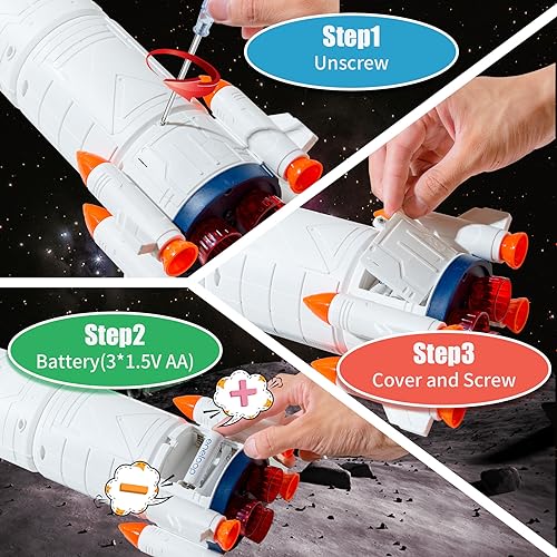 image for Wbzle Rocket Ship, Space Shuttle Astronaut & Space Adventure Toys,Scie
