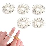 SEVENHOPE Sensory Finger Rings (Pack of 5) - Fidget Rings for Kids and Adults - Fun Set for Acupress