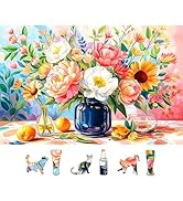 Pretty Flower Jigsaw Puzzle 500 Pieces for Adults, Colorful Floral Still Life Art Puzzle, Premium...