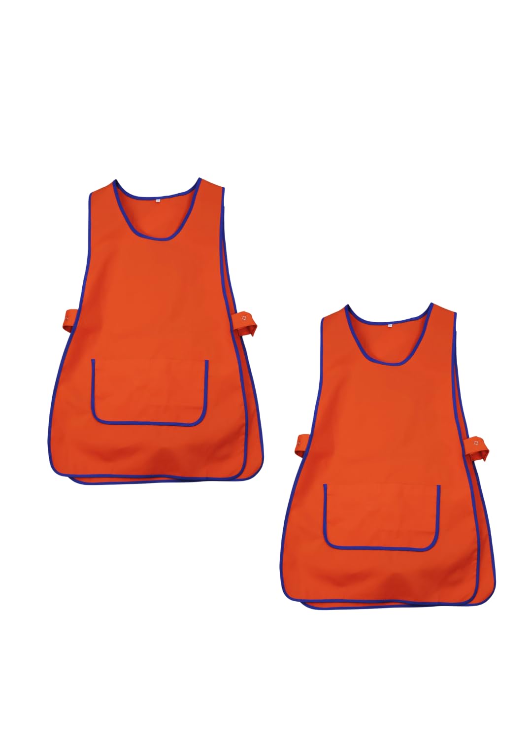 Victory PACK DE 2 - Delantal Limpieza Profesional Servicio Doméstico Camarera Hostelería Mujer Ajuste Cómodo Botones Laterales Poliéster Algodón Trabajo Diario Antimanchas Modelo 868