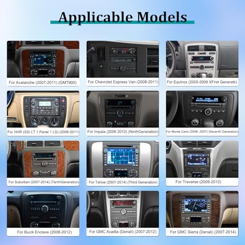 [2+64G] Android 13 Car Stereo for Chevrolet Chevy Silverado GMC Sierra Buick Enclave Yukon - 7 inch Touchscreen Radio with Wireless Carplay & Android Auto, WiFi, GPS, FM/RDS Radio + AHD Backup Camera - Thumbnail 3