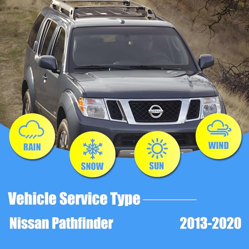 Image of Gavimnal Silicone Wiper Blades Replacement For Nissan Pathfinder 13-20 | 26 inch+17 inch Front & 12 inch Rear, All-Weather, Streak-Free, OE-fit, Quiet, Easy One-Click Install