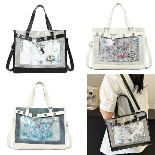 Ita Bag Student PU Leather Shoulder Bags Aesthetic Crossbody Purse Pin Handbag for Woman Fashionable Enthusiast3