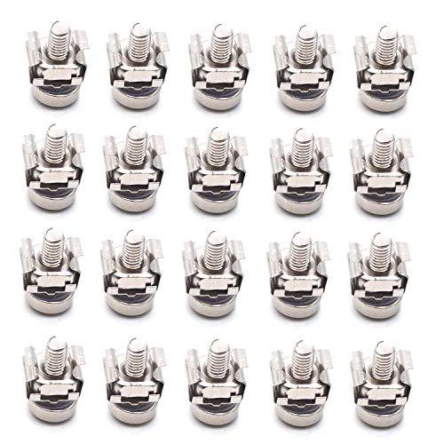Antrader M5 Screws-M5 x 20mm Screw+Washer+Cage Nut, Server Cabinet Rack Mounting Fixing Screws-20 Sets