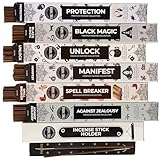 Witchcraft Incense Sticks - Total 120 Insence-Sticks (20 Insense x 6 Inscents) - for Wiccan Witches Brew Wicca Witch Voodoo Spell Pagan Black Magic Protection Against Jealousy + Burner Holder