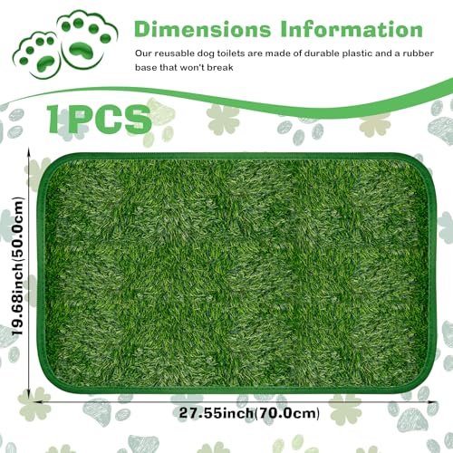 WANDGU Wiederverwendbare Hundetoilette Hunde Rasenteppich: 50×70cm Künstlicher Grasteppich, Premium Kunstrasen für Hunde, Hundeklo, Trainingsunterlage Hundetoilette für Balkon, Terrasse, Garten
