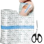 Ptyism Waterproof Bandage 15cm*5m Cerotto Impermeabile(Con Forbici) Second Skin Tattoo 丨Pellicola Tatuaggi,Copri Tatuaggi Waterproo per Polsi, Spalle, Braccia, Medicazione di Ferite, Scudo Protettivo