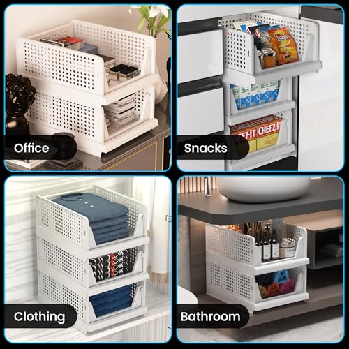 Unique Impression 5 Pack Wardrobe Storage Organiser - Storage Boxes for Clothing Organiser - drawers for inside wardrobe - Stackable Drawers - Closet/Cupboard Shelves for Kitchen,Bedroom - Image 6