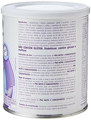 Alimento em Pó Pku Nutri Concentrated 2 Nutricia 500G, Danone