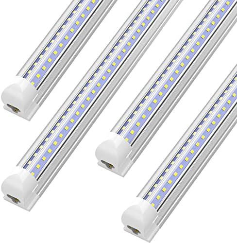 SHOPLED 6FT LED Shop Light, 54W 7020LM 6000K Cool White, LED Linkable Ceiling Lights T8 LED Tube Lights, V Shape, 6 Foot LED Shop Lights Fixtures for Garage, Plug and Play, 4 Pack