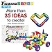 PicassoTiles PTT136 136pcs Tubular Pipes & Spout STEAM Interlocking Educational Building Block Set, Tube Locks, Pipeworks Construction Blocks w/Storage Container Box, Idea Book, Flute Musical Kit