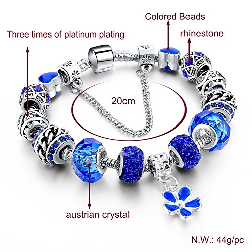 Snake Chain Flower Charm Hand Bracelets for Girls