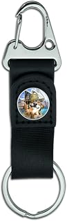 Sydney Opera House Australia Dog Rabbit Guinea Pig Keychain with Leather Fabric Belt Clip-On Carabiner