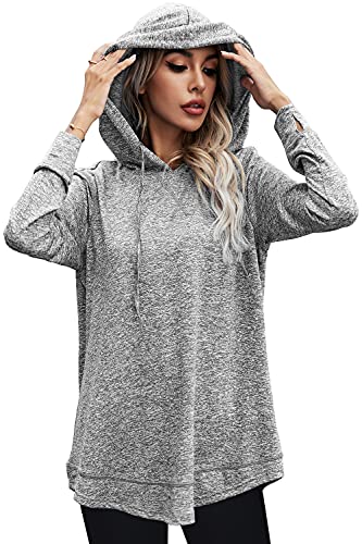 Maintain Vigour Pullover Women Long Sleeve Running Jacket Thumb Hole Workout Yoga Shirts(White,XX-Large)