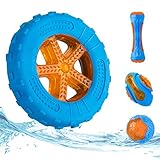 CoubonTail Dog Squeaky Toys, Pool & Beach Toys for Interactive Fetch & Play, TPR
