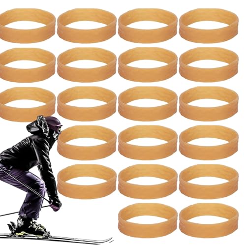 Fermi per freni da sci,Fermi per freni da sci Cinghie elastiche per sci da sci 20X in gomma, Cinghie per attacchi per snowboard, kit per la messa a punto degli sci, per sci per sport inve