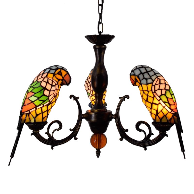 Luminaire décoratif de style vintage Tiffany jaune pour chambre et couloir