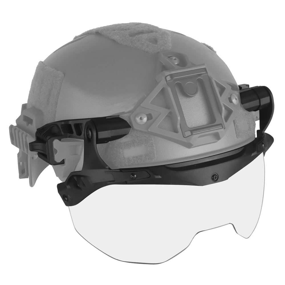 Casco Wendy Con Occhiali Flip-up E Supporto For Guida, Visiera Tattica Resistente E Regolabile Con Inclinazione For BBS, Paintball, CS, Giochi Di Sopravvivenza, Cosplay