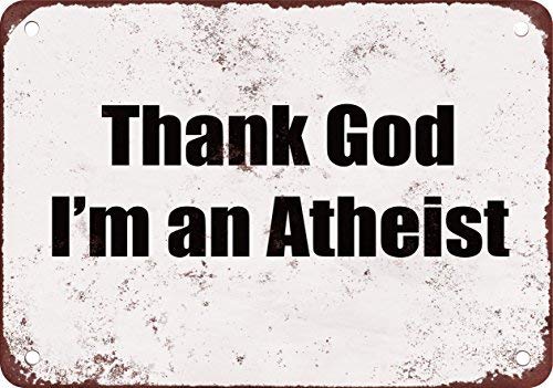 Ingzzaac Metalpostera101046 Thank God I39;M An Atheist Funny Metal Tin Sign 7.8Inch*11.8Inch