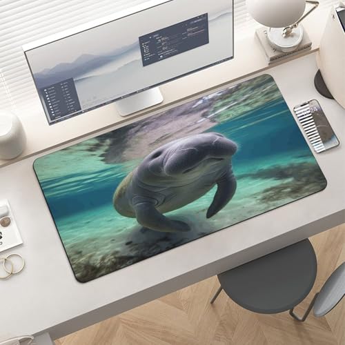 Cute Sea Animal Manatee Alfombrilla de Escritorio Grande miniatura 6