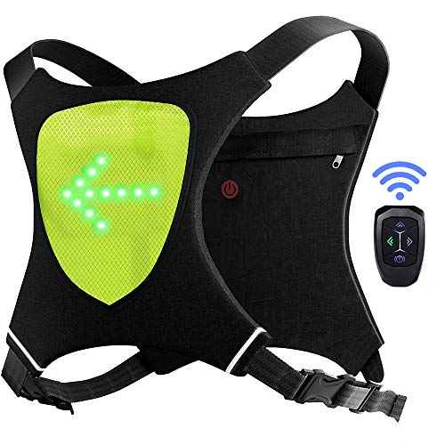 ECEEN LED Flashing Vest and Cycling Stop Light - Double Visible Front