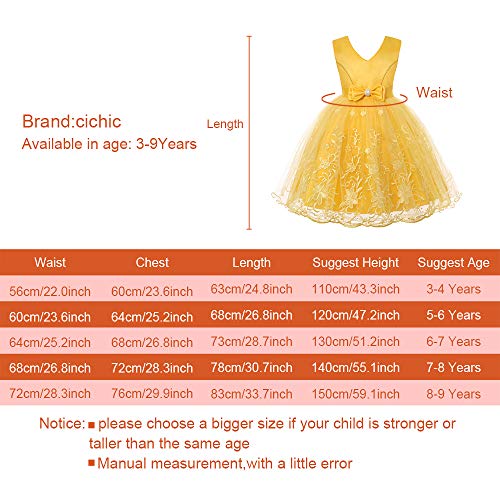 Cichic Elegant Girls' Special Occasion Dress Princess Dresses for Kids 5-6 Years Old Light Purple - Image 4
