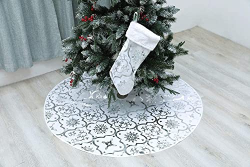 Tree Skirt (White, 36 Inch) #TOP2