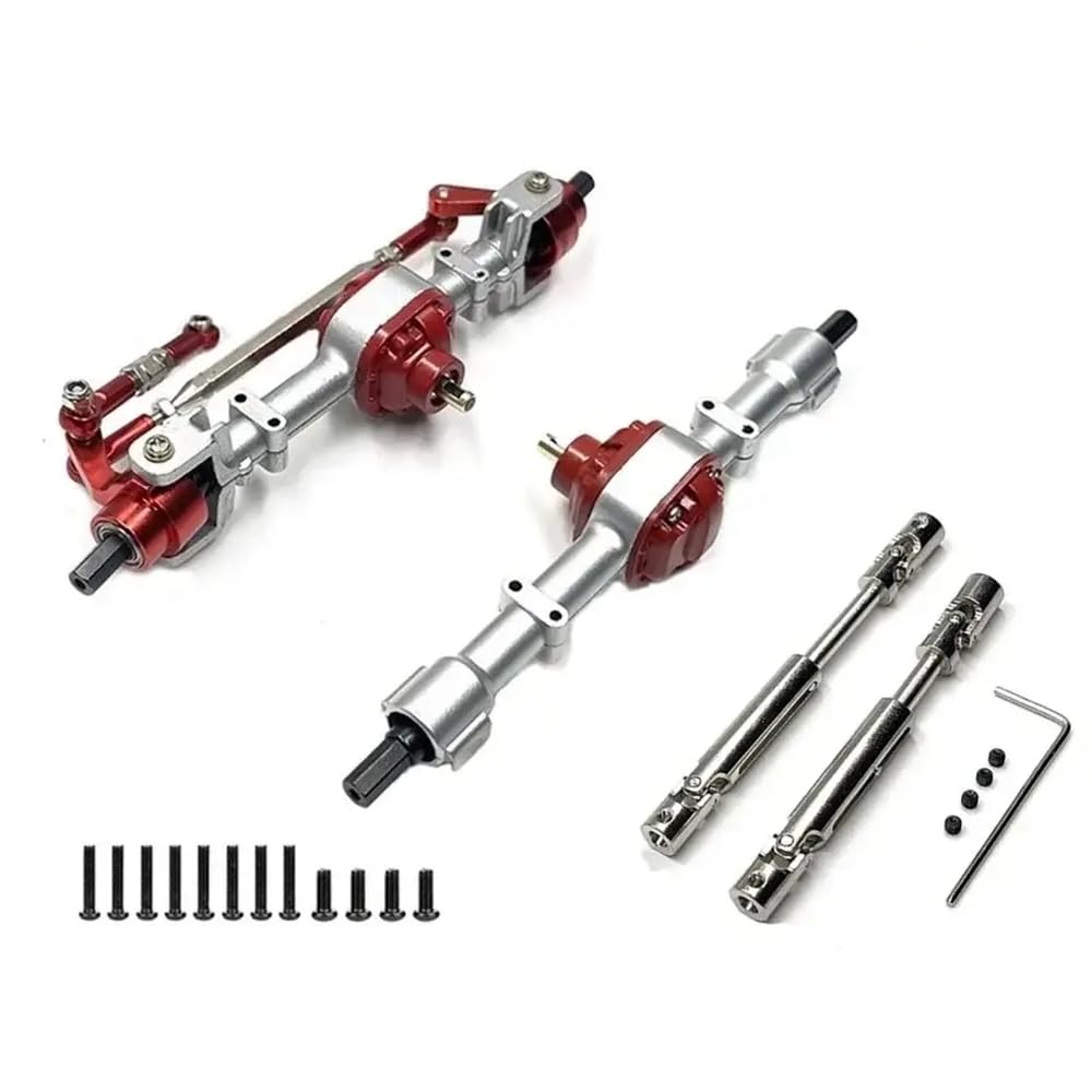 MN82 LC79 1/12 RC Car Metal Front Rear Axle Upgrade Parts with 3mm 4mm Shaft Sleeve Compatible with Various RC Models(Silver and CVD)