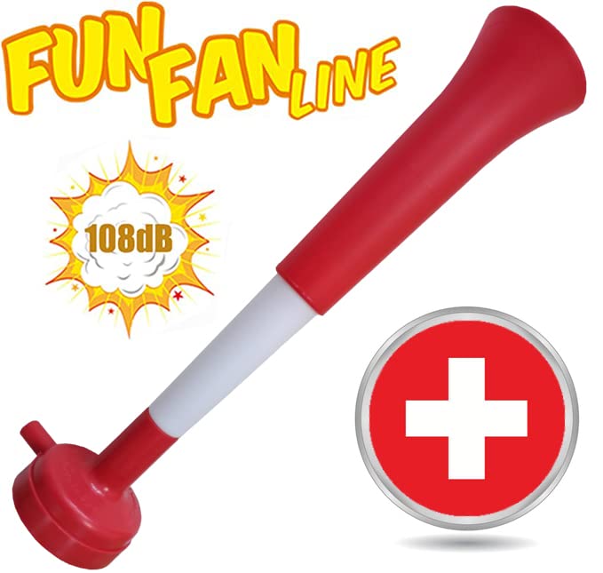 FUN FAN LINE - Pack 3 Three-Body Vuvuzela Trumpets, Denmark/Switzerland - Image 3