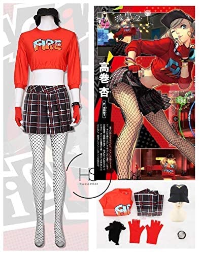 Amazon.co.jp: 漫尚cosplayペルソナ5 高巻杏 コスプレ衣装+手袋 +帽子