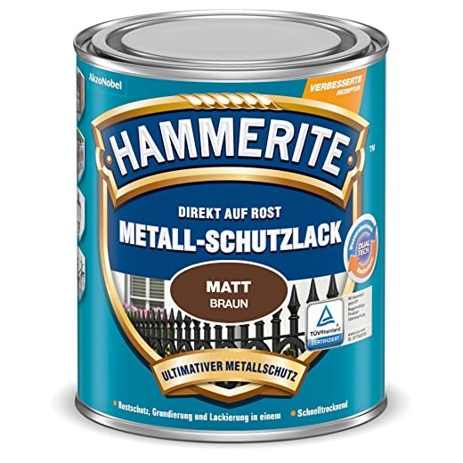 Hammerite 5134933 Metall-Schutzlack braun matt 0,750 L
