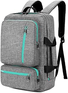 SOCKO 17 Inch Laptop Backpack Convertible Backpack Travel Computer Bag Hiking Knapsack Rucksack