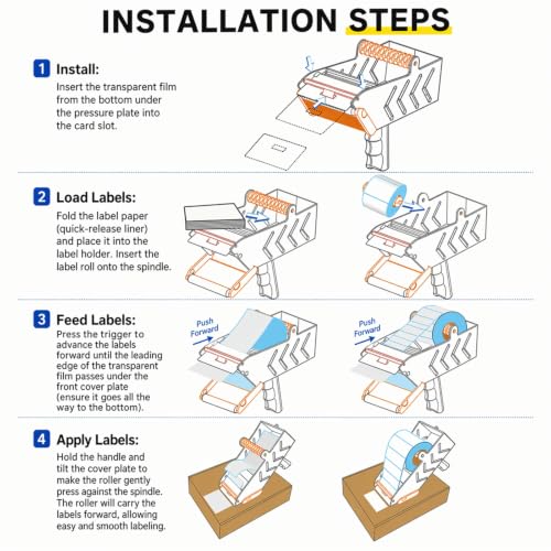 Pistola aplicadora manual de etiquetas autoadhesivas con extractor de papel soporte 7