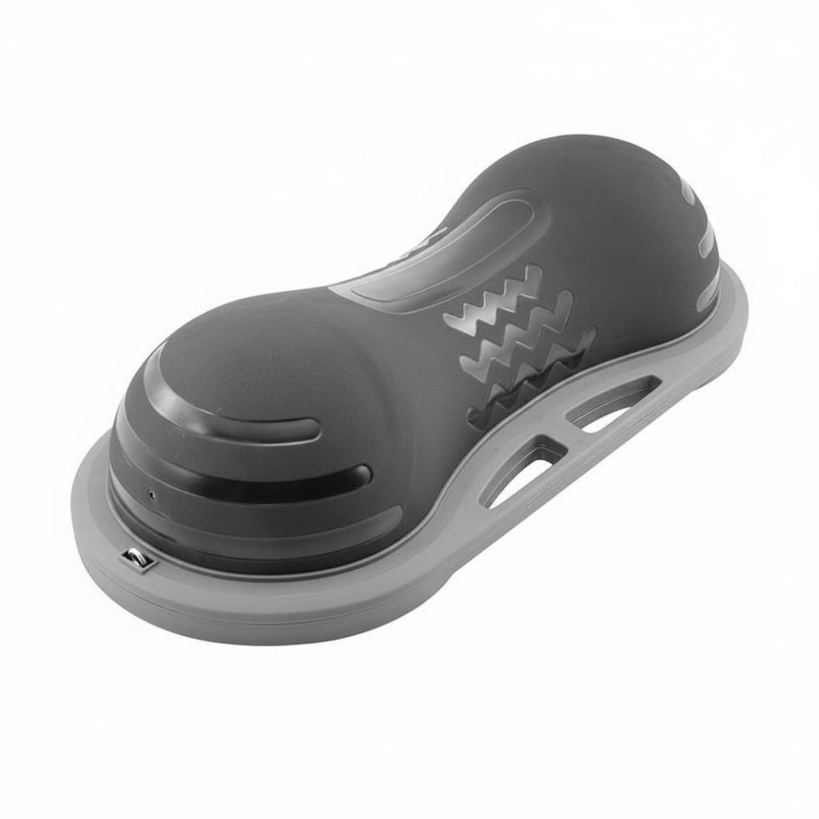 Ball Mezza Palla Stabilità Sfera Allenamento Core Coordinazione Equilibrio Base Durevole Fondo Antiscivolo PVC Testo Antiscivolo Gonfiabile Adatto per, Nero, Nero Carbone Lucido, Piccolo