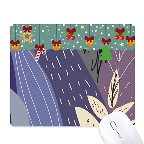 Tapis de souris en caoutchouc feuilles abstraites pour un espace zen